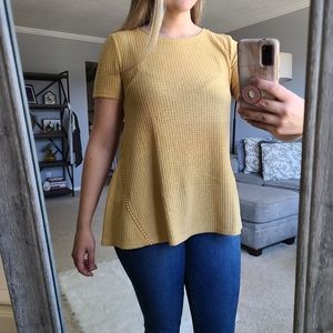Sonoma Mustard Textured Blouse